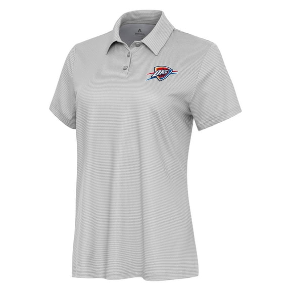 Women's Antigua White Oklahoma City Thunder Rings Polo