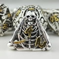 thumbnail image 5 of Hollow Skull DND Metal Polyhedral Dice Set, 7 Piece, 5 of 6