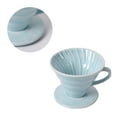 thumbnail image 2 of 1pc Ceramic Cone Shape Design Coffee Filter Cup Coffeepot Handmade Coffee Maker for Home Office (Sky-blue for 1-2 People Use), 2 of 8