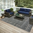 thumbnail image 2 of Addison Rugs Indoor/ Outdoor Addison Yuma Southwest Motif Washable Area Rug 3' x 5' - Gray, 2 of 9