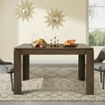 thumbnail image 1 of Homy Casa Rustic Dining Table for 4, American Vintage Style with Grooved Tabletop, Engineered Wood, Perfect for Dining Room, Kitchen, Restaurant, 1 of 9
