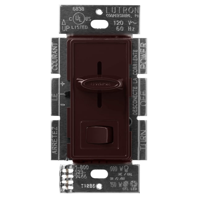 Interruptor regulador Lutron Skylark LED+ SCL-153P-BR 150W Marrón