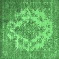 thumbnail image 1 of Ahgly Company Indoor Square Oriental Emerald Green Industrial Area Rugs, 3' Square, 1 of 4
