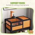 thumbnail image 5 of Tortoise Habitat Wooden Tortoise Enclosure with Shelf Storage, Weather Protection, Indoor, Yellow, 5 of 6