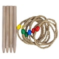 thumbnail image 2 of Juego De Lanzamiento De Anillo De Madera Interactivo Premium Hecho A Mano Divertido Anillo De Lanzamiento De Playa Juguete De Bucle De Lanzamiento De Ocio Con Cuerda De Cáñamo Para Niños Serendint HA037224-00, 2 of 6