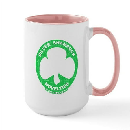 

CafePress - Silver Shamrock Faded Large Mug - 15 oz Ceramic Large Mug