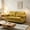 Yellow + Velvet, variant on AUU Classic Traditional Velvet 2-Seater Loveseat with Nailhead Trim & Solid Wood Turned Legs – Elegant Upholstered Couch for Living Room, Den, or Cozy Living Space
