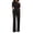 Black, variant on AOOCHASLIY Fall Clearance Pants Women's Fashion Solid Off Shoulder Short Sleeve with Belt Slim Jumpsuit