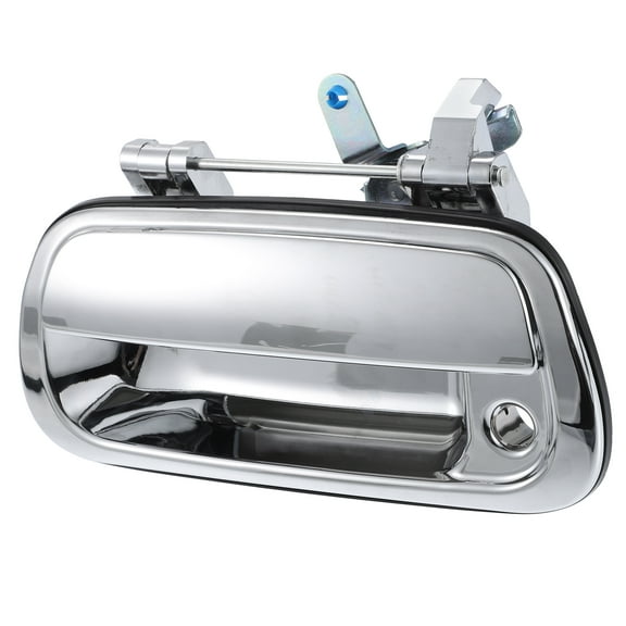 Tailgate Handle Rear Door Liftgate Latch Handle for Toyota Tundra with Keyhole Chrome Black Silver Tone