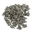 thumbnail image 1 of 50pcs Gorras de extremo de Cordones Salvador Joyas de plata de Tíbet Colgantes de encantos, 1 of 6