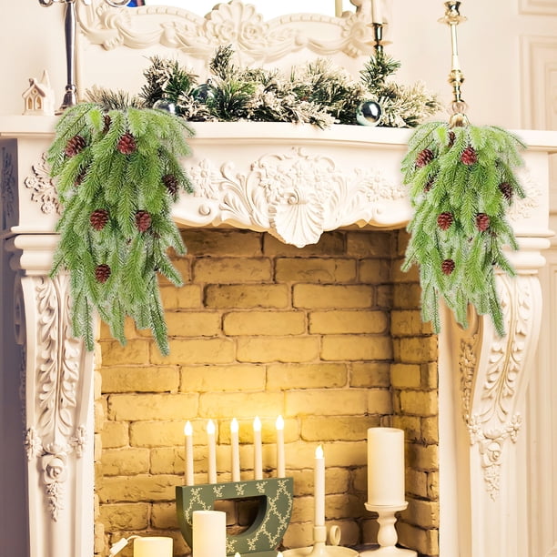 Christmas Winter Swag Pine Garland Teardrop Swag Door Hanging