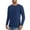 Navy, variant on MIXUE Shirts For Men Summer Solid Color Round Neck Long Sleeve Casual Basic Pullover Tops Tshirts Streetwear,White,XL