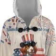 thumbnail image 4 of Democratic Brittany Spaniel Making Woof Count Election 2024 All Over Print 3D Hooded Duffle Toggle Coat Brittany Dog Lover Gifts Idea - 01001, 4 of 6