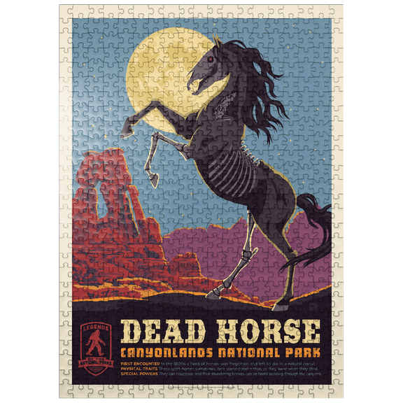 MyPuzzle - Legends Of The National Parks: Canyonlands' Dead Horse, Vintage Poster - Premium 500 Piece Jigsaw Puzzle for Adults