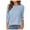 Sky Blue, variant on MIXUE Womens Summer Tops Solid Color Round Neck Long Sleeve Fashion Casual Shirts For Women Tee Shirts Activewear,Blue,XXXL