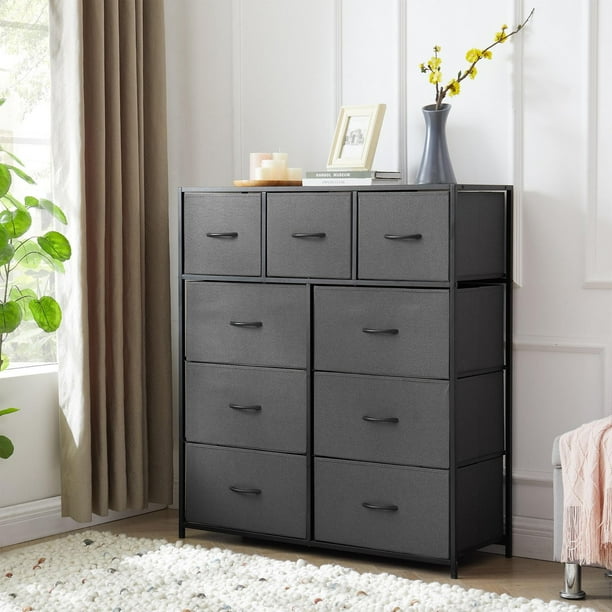 grey dresser canada Mainstays 9 Drawer Fabric Dresser, Grey