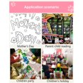 thumbnail image 4 of Juego de 6 Bolsas de Tela para Niños Bolsas de Graffiti DIY Bolsa de Pintura No Tejida con 12 Crayones Marcadores de Tiza - Ideal para Favores de Fiestas de Cumpleaños, Escuelas, Guarderías y Celebraciones JM, 4 of 5