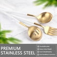 thumbnail image 4 of baomifa-Serving Utensils,Set of 5 Matte Whitegold Large Serving Spoon,Slotted Serving Spoon and Serving Fork,with Sugar Spoons and Butter Knife,Stainless Steel Serving Utensils Set for Party Catering, 4 of 4