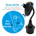 thumbnail image 6 of Macally Phone Gravity Holder With 9. 25" Tall Cupholder Mount For Car SUV Or Truck for Apple iPhone 14 13 X Pro Max mini SE 8 Plus, Samsung Galaxy Note S23 S22 Ultra Plus 5G, Tablets 10.5" MCUPGRAVITY, 6 of 8