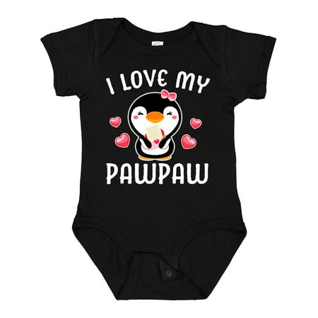 

Inktastic I Love My Pawpaw with Cute Penguin and Hearts Gift Baby Girl Bodysuit