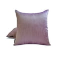 thumbnail image 3 of Funda de cojín decorativa HomeCentric en color crema y morado (paquete de 2), 65 x 65 cm (26 x 26 pulgadas). Funda de almohada de seda lisa para sofá, hotel, sala de estar y dormitorio. Estilo, 3 of 4