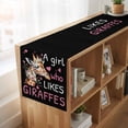 thumbnail image 6 of Giraffes Flowers Table Runner, A Girl Who Likes Giraffes Elegant Animals Black Cotton Linen Table Runners 90 Inches Long, Dresser Scarf Runner for Dining/Coffee/Kitchen/Hallway Tables 13''x90'', 6 of 9
