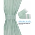thumbnail image 4 of Green Blackout Curtains, French Door Curtains for Door Window, Modern Abstract Art Ombre Striped Privacy Drapery for Patio/Sidelight Doors, 1 Panel with Tieback, 54 x 72 Inches, 4 of 6
