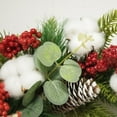thumbnail image 2 of Suncoda Christmas Wreath, Christmas Ornament Wreath Christmas Wreath Door Hanging Window Props Decoration Decoration, Christmas Ornament, 2 of 5