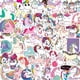 thumbnail image 1 of Juego de pegatinas de PVC con dibujos animados de unicornio, impermeables, 100 unidades, 1 of 2