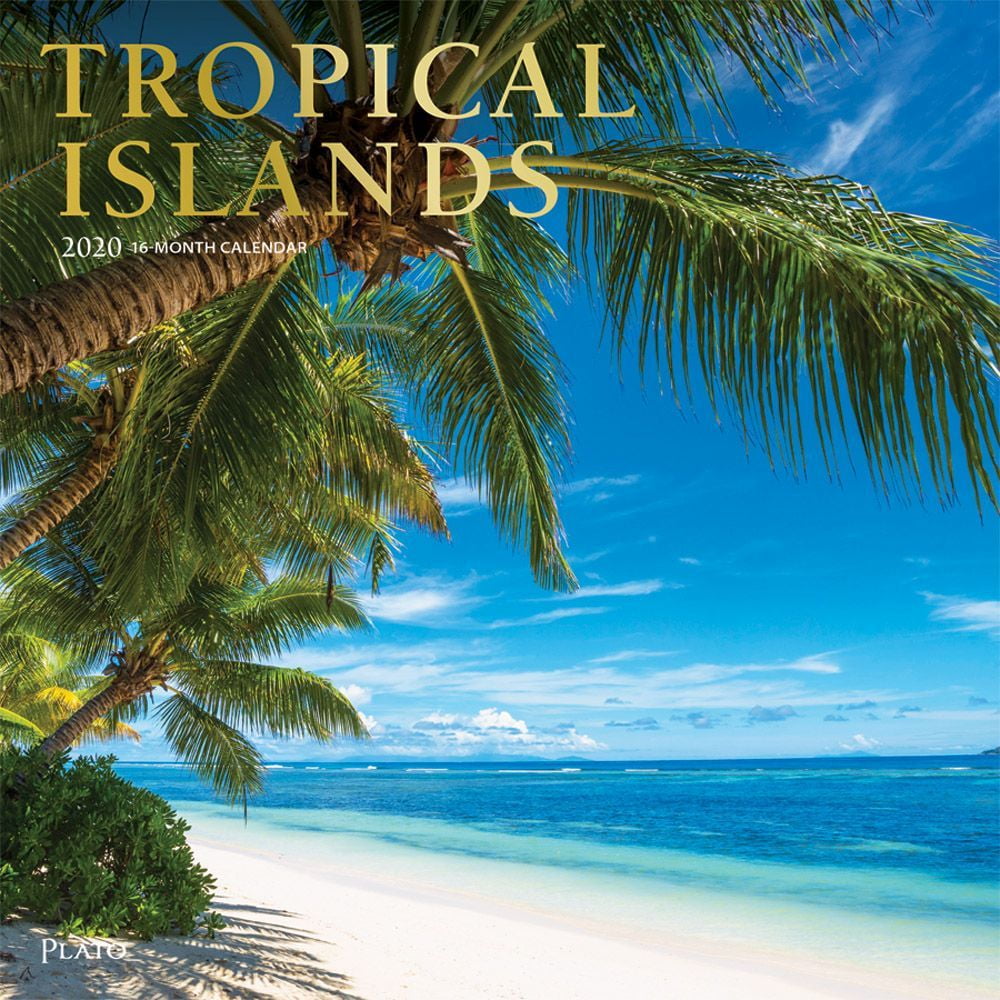 Tropical Islands 2020 12 x 12 Inch Monthly Square Wall Calendar with