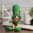 thumbnail image 2 of Northlight St. Patrick's Day Leprechaun Gnome with Dangly Legs - 17", 2 of 5