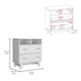 thumbnail image 3 of White Two - Drawer Dresser with Shelf Feature | Bedroom Decor Element, 3 of 3