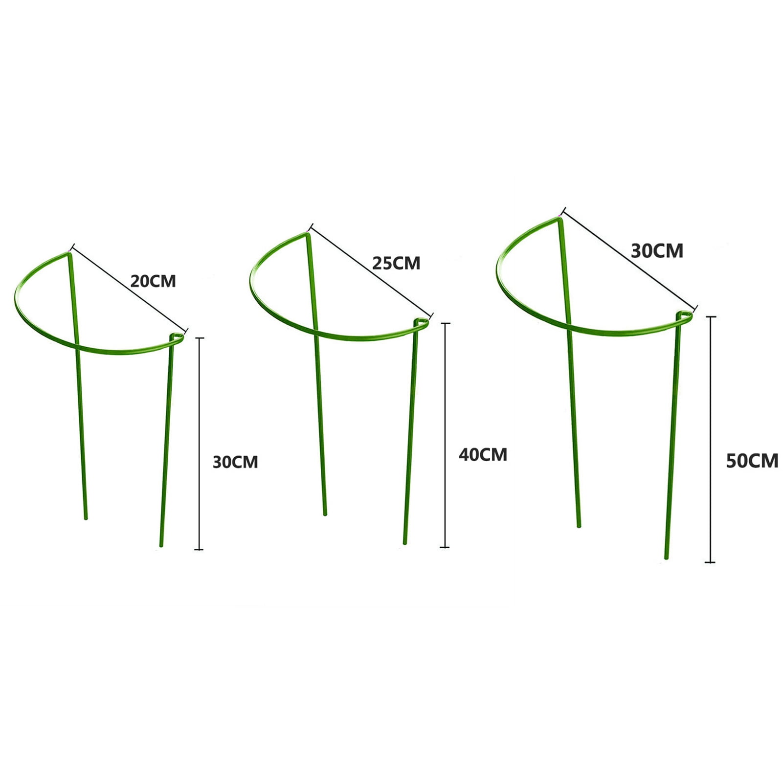 Hyasfey Plant Support Stakes Half Round Top Metal Plant Stake Peony Cages And Supports Garden Plant Support Rings for Outdoor Indoor Plants Tomato Hydrangea