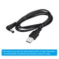 thumbnail image 5 of Uxcell USB 2.0 A Type to DC 5.5x2.5mm 90 Degree Angle Barrel Jack Power Cable, 4pcs Wire Adapter Connector Cord, Black, 5 of 5