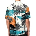 thumbnail image 5 of Hawaiian Mens Shirts Ocean Wave Print Short Sleeve Button Down Summer Shirt Fashion Beach Shirt for Holiday, 5 of 7