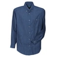 thumbnail image 1 of Tri-Mountain Pioneer 829 denim long sleeve shirt, Small, Medium Indigo, 1 of 2