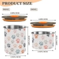 thumbnail image 2 of 900ml Stainless Steel Food Storage Containers Watercolor Dog Paw Prints Airtight Kitchen Canisters with Vacuum Lid for Coffee Tea Flour Sugar Grains, 2 of 8