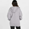 thumbnail image 7 of Winter Fall !Homenesgenics Womens Tops under $5 Fleece Warm Women Casual Hooded Slim Zipper Fleece Sweater Coat Gray L, 7 of 7