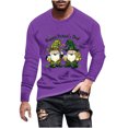 thumbnail image 2 of St Patricks Day T Shirt Men, Long Sleeve Shirts Casual for Men, Crewneck Tops Fashionable Men's St Patrick's Day Printing Long Sleeved Round Neck Casual Comfortable Top Shirt, 2 of 5