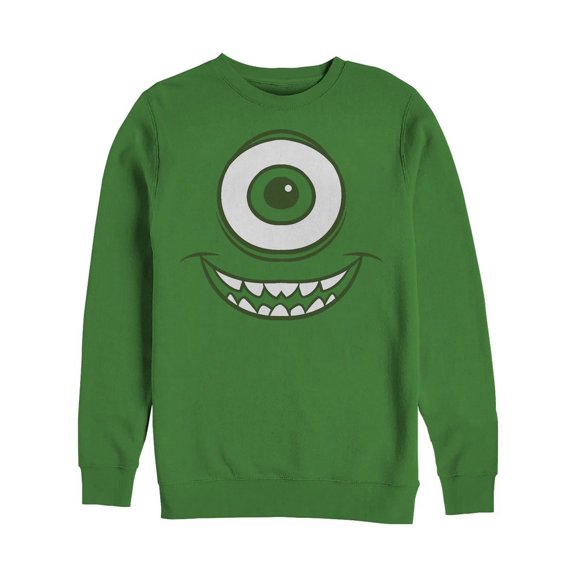 Men's Monsters Inc Mike Wazowski Eye Sweatshirt Kelly Green X Large