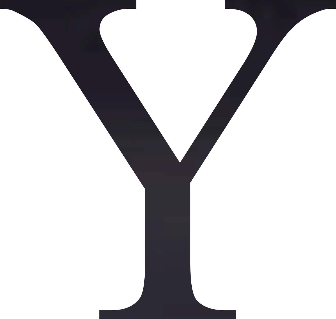 Acrylic Letter Y Times, 6'' Tall Transparent Black Acrylic Alphabet Letters, Choose Color Option - image 1 of 5