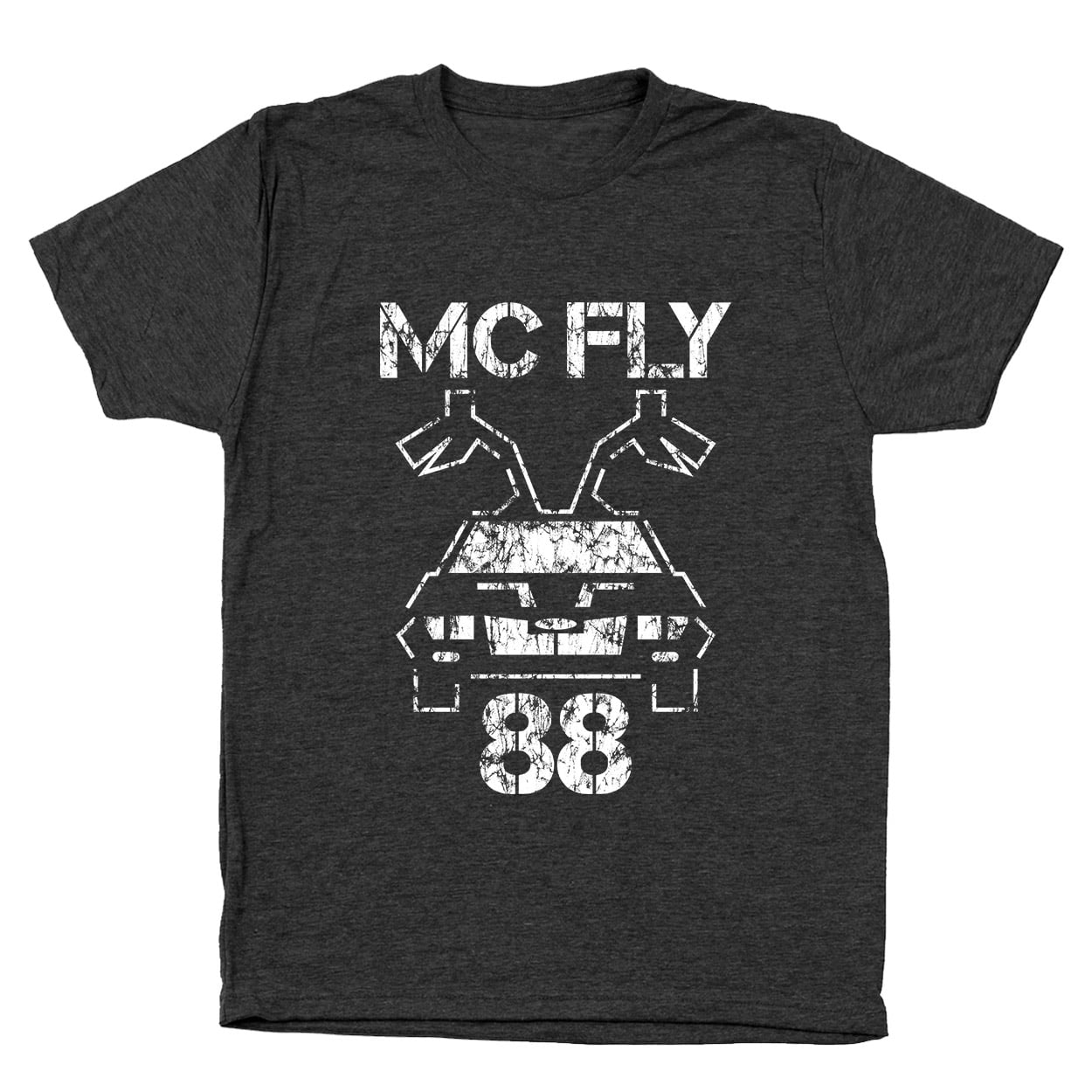 Donkey Tees - Mc Fly 88 2X-Large Heather Black Men's Tri-Blend T-Shirt ...