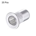 thumbnail image 4 of Unique Bargains M4 Rivet Nuts Aluminium Alloy Knurled Flat Head Threaded Insert Nut Silver 25 pcs, 4 of 5