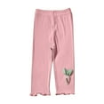 thumbnail image 3 of Bxsruta Toddler Girl Shorts, Girls' Summer Thin Elastic Waistband Leggings Cropped Pants Casual Pants Children's Shorts Shorts Children's Outerwear Pants Mid Pants, Pink 4 Years, 3 of 7