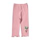 thumbnail image 1 of Odeerbi 1-7 Años Niñas Mallas de Punto de Canalé Con Ribete de Lechuga Mallas Elásticas Capris Pantalones de Verano Casual Cintura Elástica Pantimedias Recortadas, 1 of 6