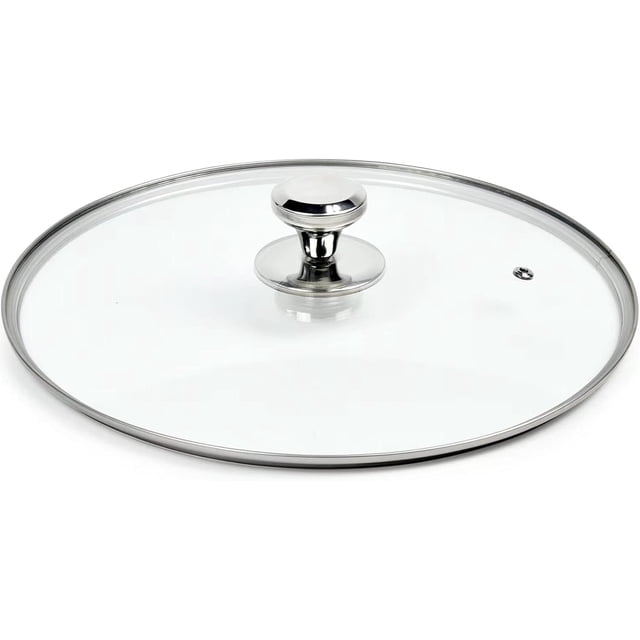 10.25 In Glass Lid for Frying Pan, Tempered Replacement Cover for All 10.25 inches Cookware for Skillets, Round Cast Iron, Cast Aluminium, Stainless Steel Pans &Pots