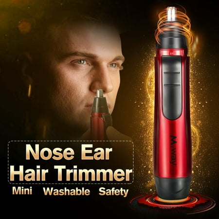 Ear and Nose Hair Trimmer Clipper - 2019 Professional Painless Eyebrow and Facial Hair Trimmer for Men and Women, Battery-Operated, IPX7 Waterproof Dual Edge Blades for Easy (Best Professional Hair Clippers 2019)