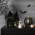 thumbnail image 3 of Bonita decoración de Halloween en color rosa: pequeña figura de fantasma, decoraciones de fantasmas en color rosa y calabazas de Halloween para decorar el hogar (juego A), 3 of 4