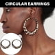 thumbnail image 2 of Stylish Leopard Circular Studs Earrings Sophisticated Circular Pendant Earrings with Leopard Print for Trendsetters, 2 of 5