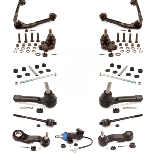 TOR Front Arms & Lower Ball Joints Tie Rods Link Sway Bar Kit (13Pc) for Car Chevrolet Silverado 1500 Classic GMC Sierra Without Frame Bracket RWD with Coil front springs Gear steering type KTR-104190